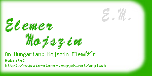 elemer mojszin business card